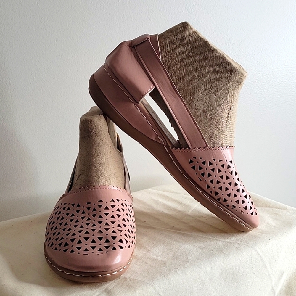 Laser cut slip on shoe